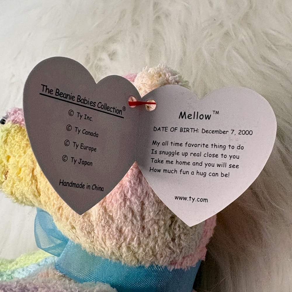 Ty Pastel Rainbow Stuffed Beanie “Mellow” 2000. - Picture 5 of 5